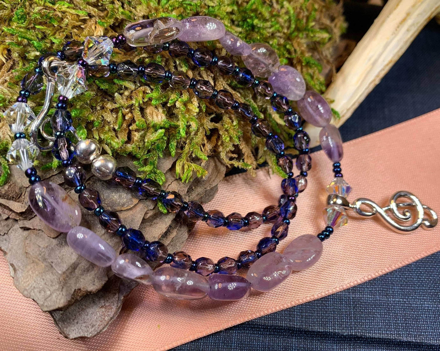 Ceol Music Note Necklace - Purple/Gold