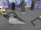 Plague Doctor 3D Printed Dice Tower | RPG Dice Tray | Gothic Decor | Unique Gift - Embrace Dark Ambiance! - Black / Yes- Include Random Dice Set