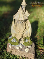 Skeletal Dragon Necromancer Lich 3D Printed Dice Tower-Fate's End Collection-Tabletop RPG Cosplay - Dungeons and Dragon DnD D&D Wargaming. - Black / Yes- Include Random Dice Set
