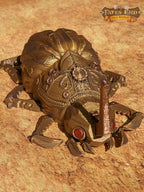 Clockwork Steampunk Scarab Dice Jail/Box/Vault - Fate's End Collection - Guard Your Dice with Ancient Gears and Timeless Elegance! - Black / Yes- Include Random Dice Set