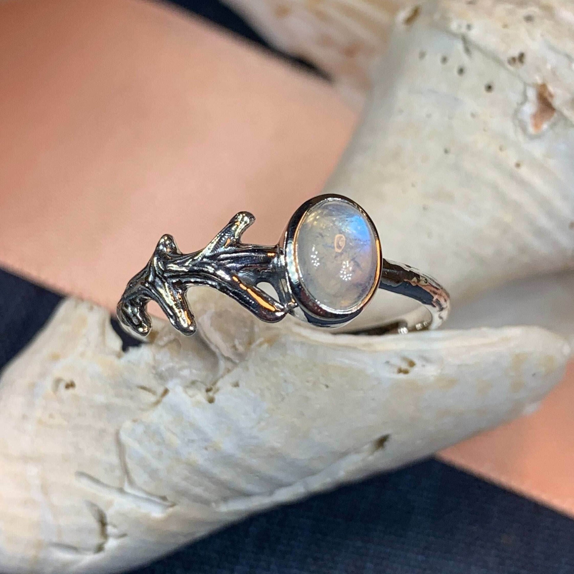 Ancient Forest Moonstone Ring - 5