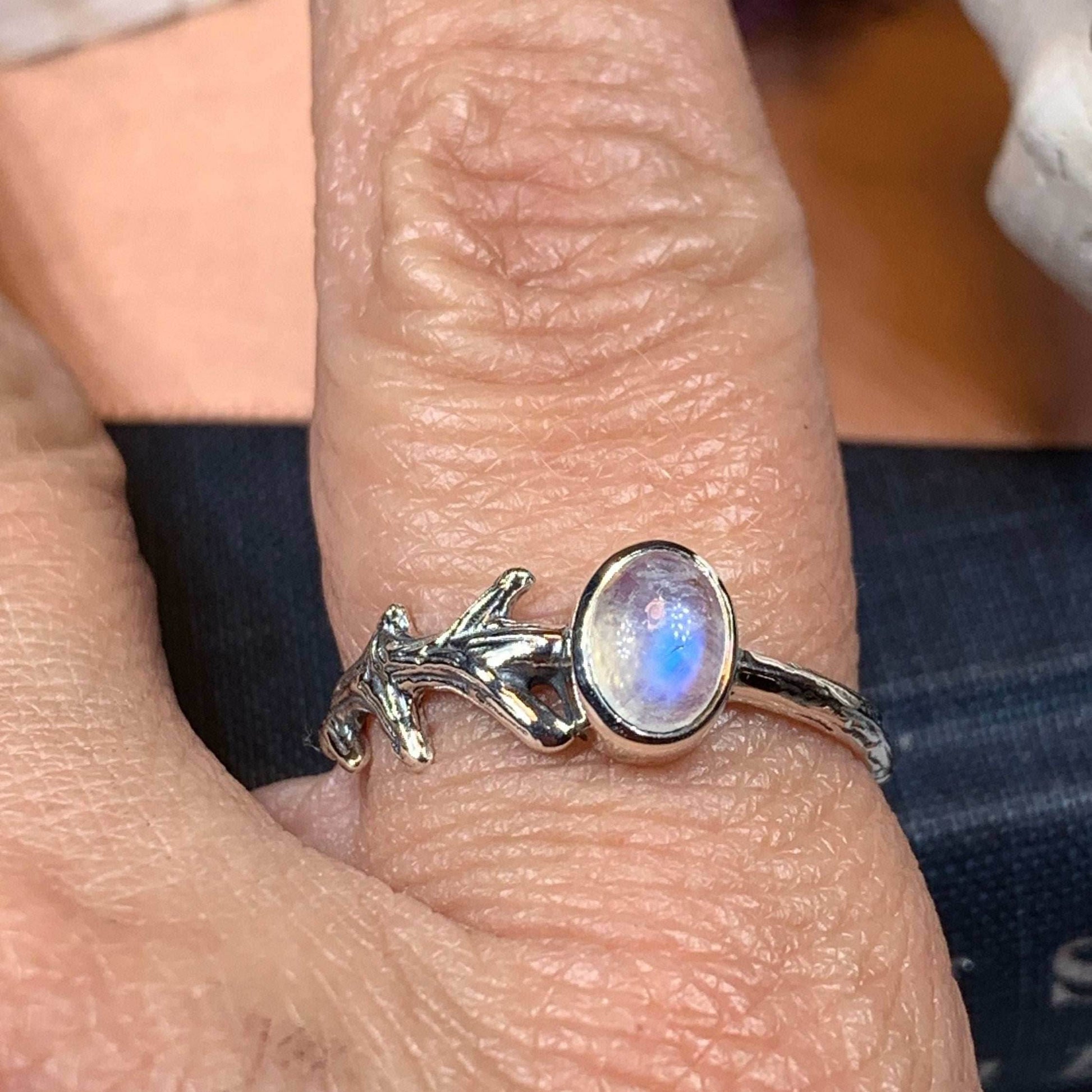 Ancient Forest Moonstone Ring - 5