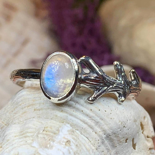 Ancient Forest Moonstone Ring - 5