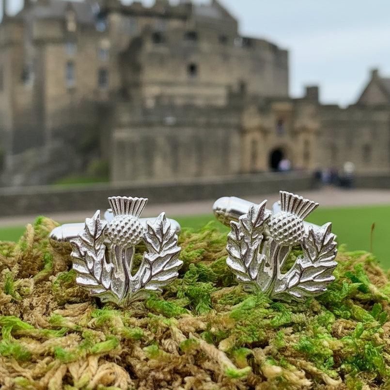 Alba Thistle Cuff Links