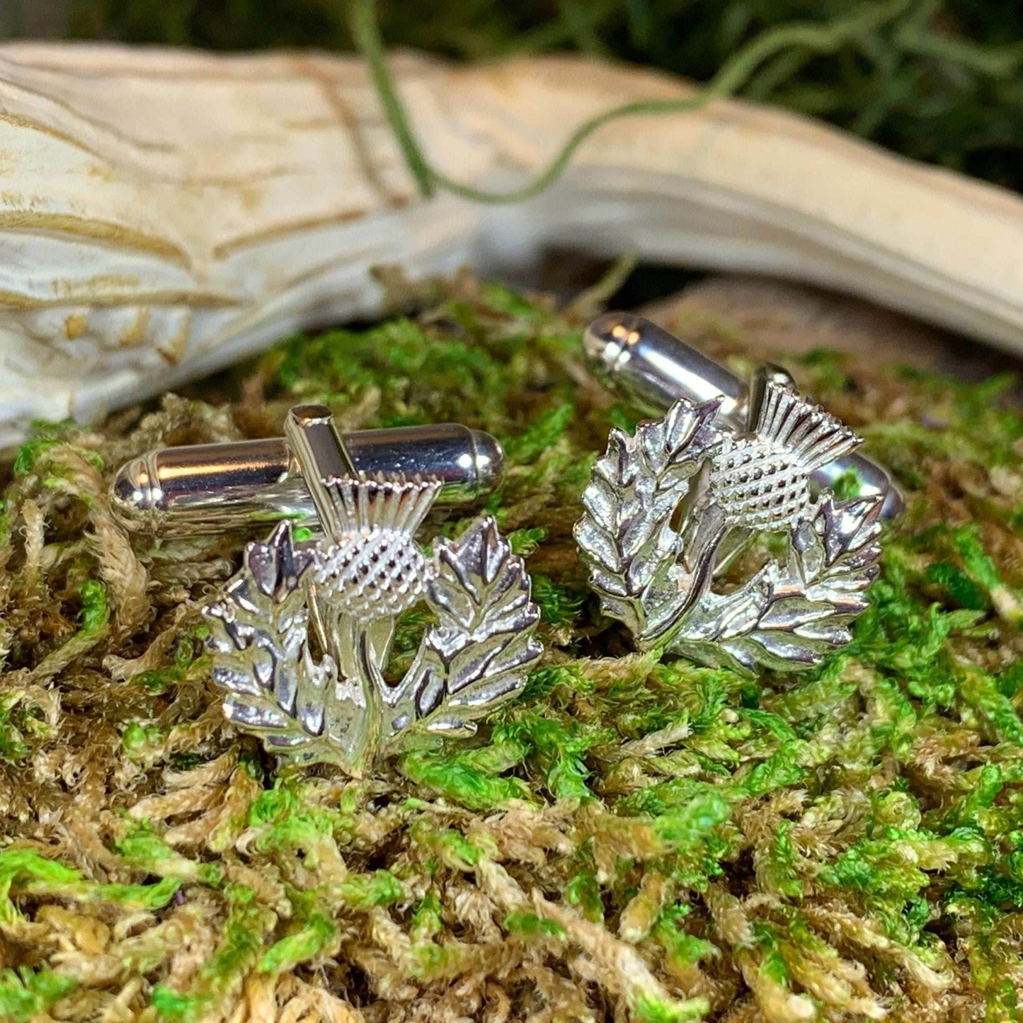 Alba Thistle Cuff Links - 