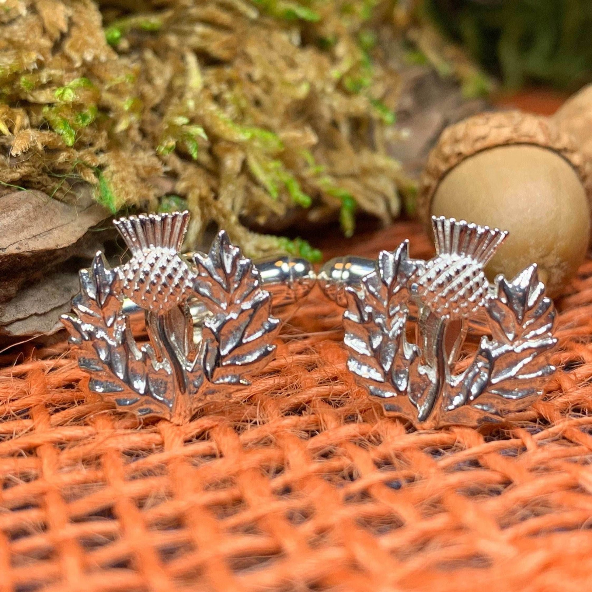 Alba Thistle Cuff Links - 