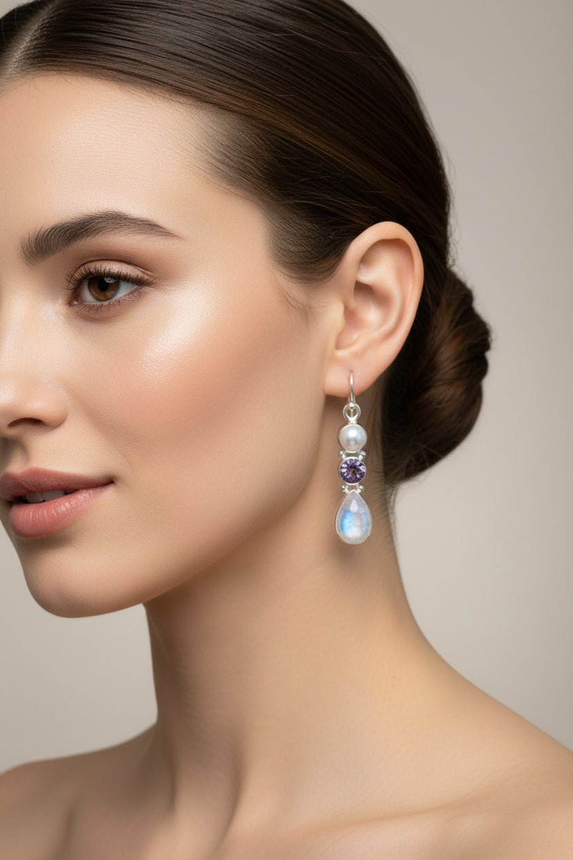 Ava Moonstone Earrings