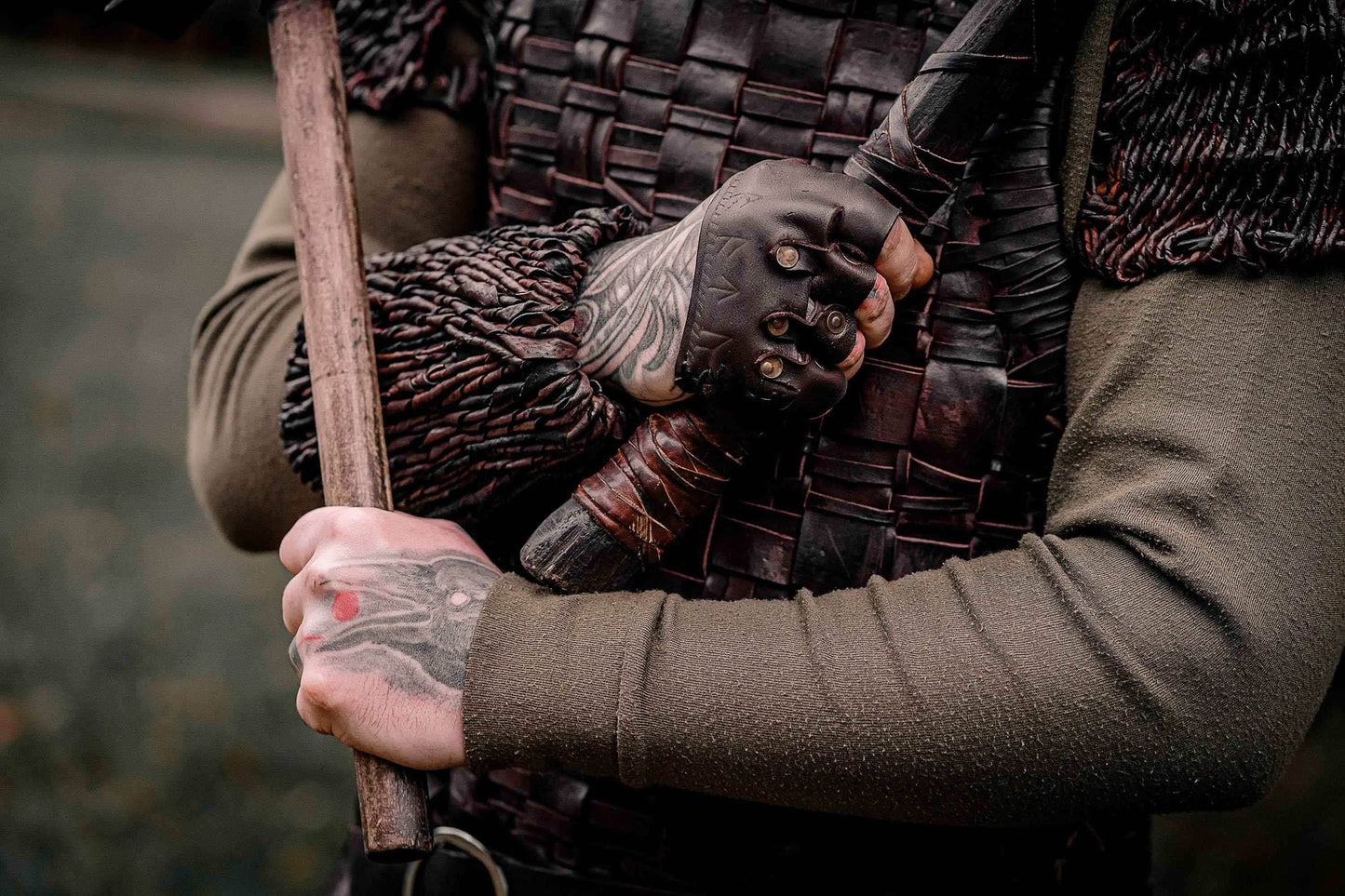 Floki leather glove (Vikings) - one right-hand glove / Brown (as on photo)