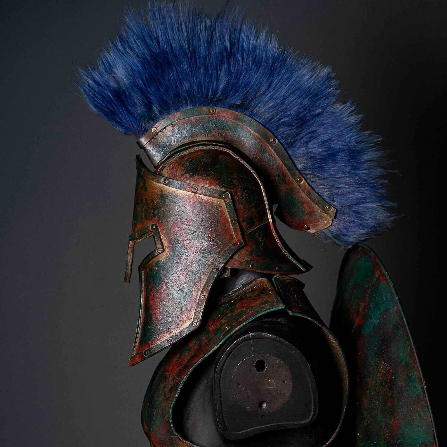 Spartan helmet (Gladiator) - S / Red hair