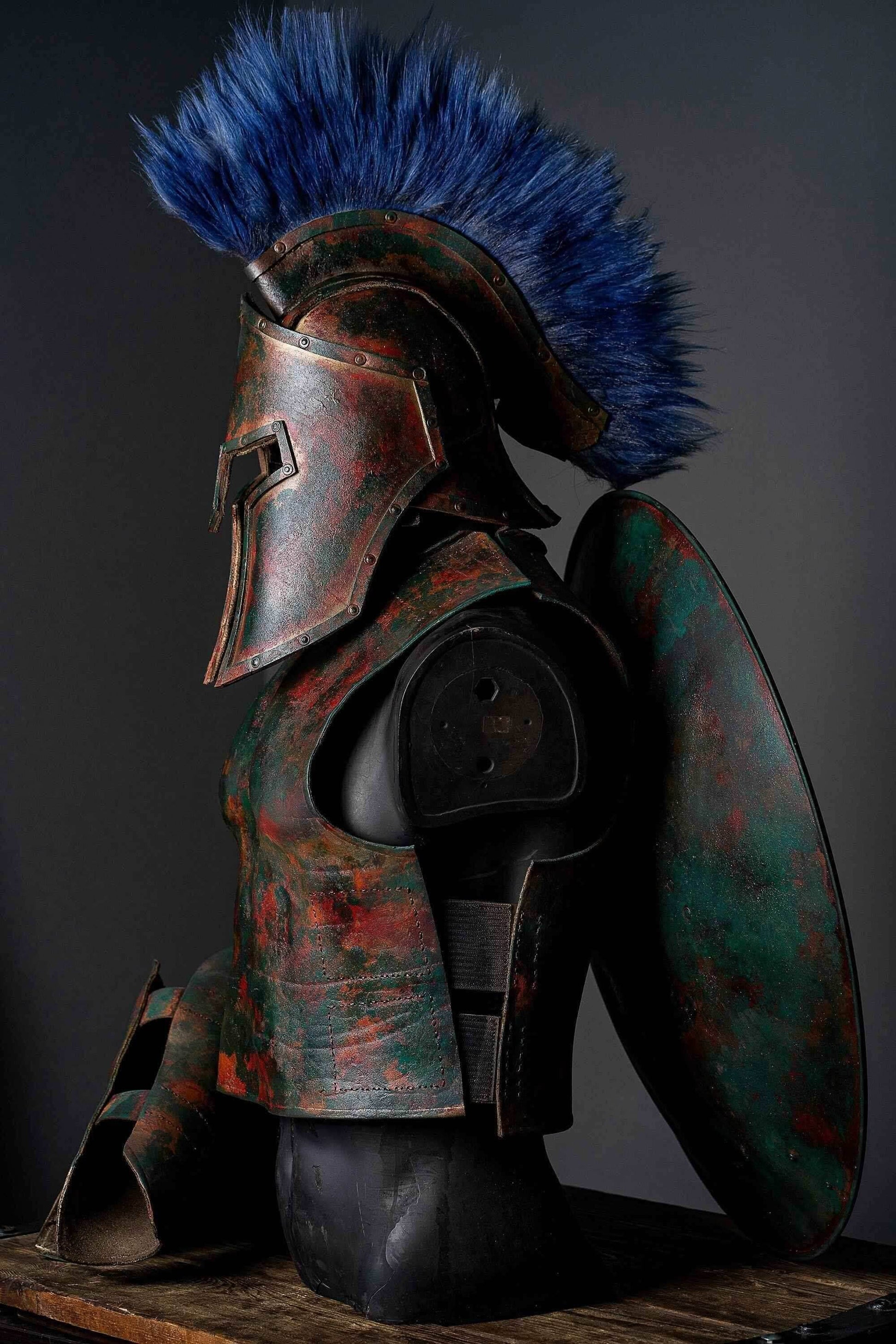Spartan helmet (Gladiator) - S / Red hair