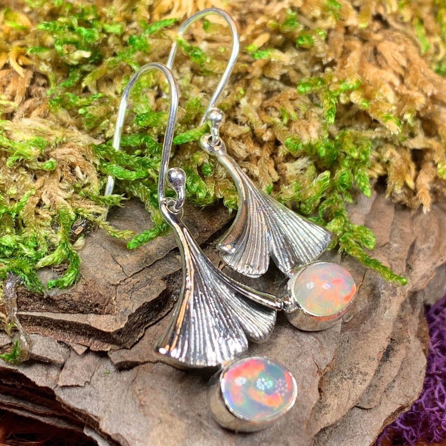 Gingko Opal Earrings - 