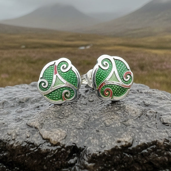 Celtic Spiral Stud Earrings