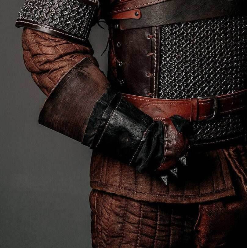 Witcher leather gloves - one right-hand glove / Brown (as on photo)