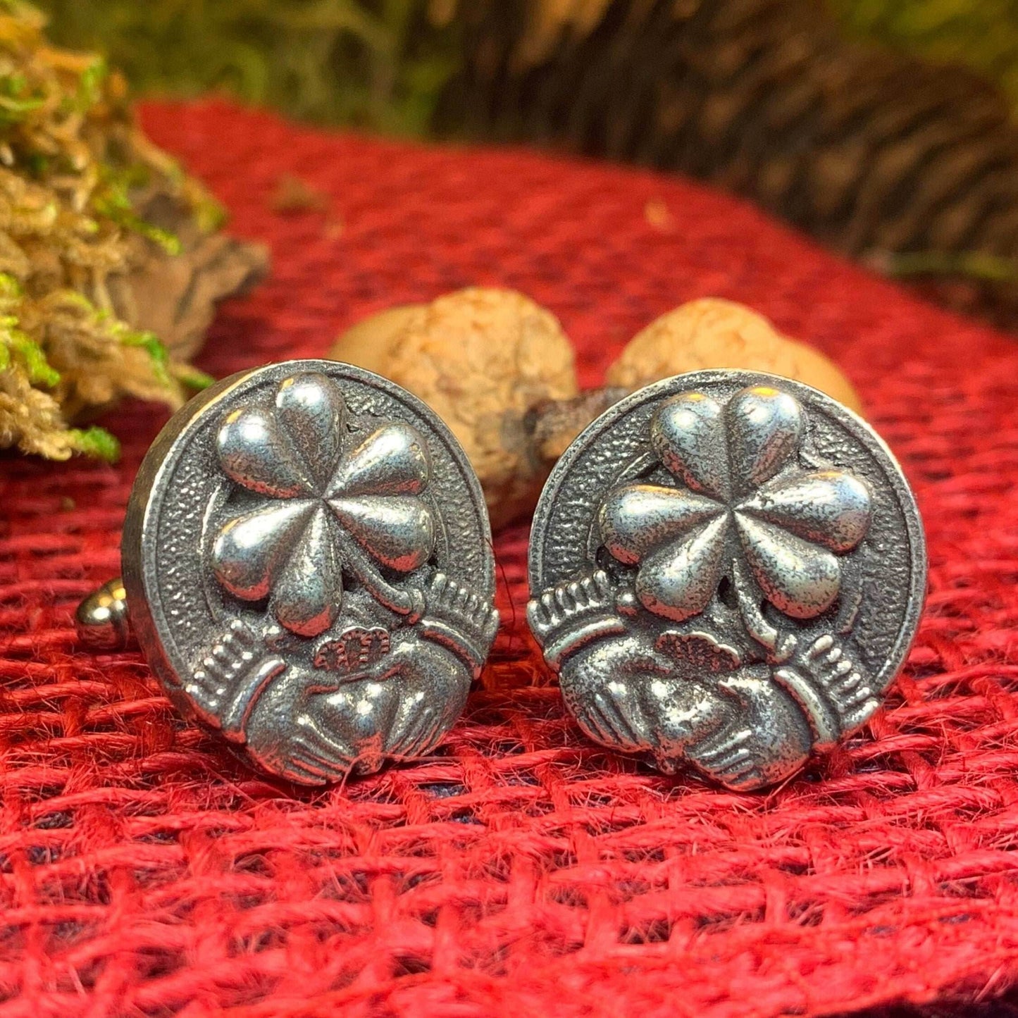 Irish Shamrock Cuff Links - 