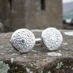 Round Celtic Cross Cuff Links