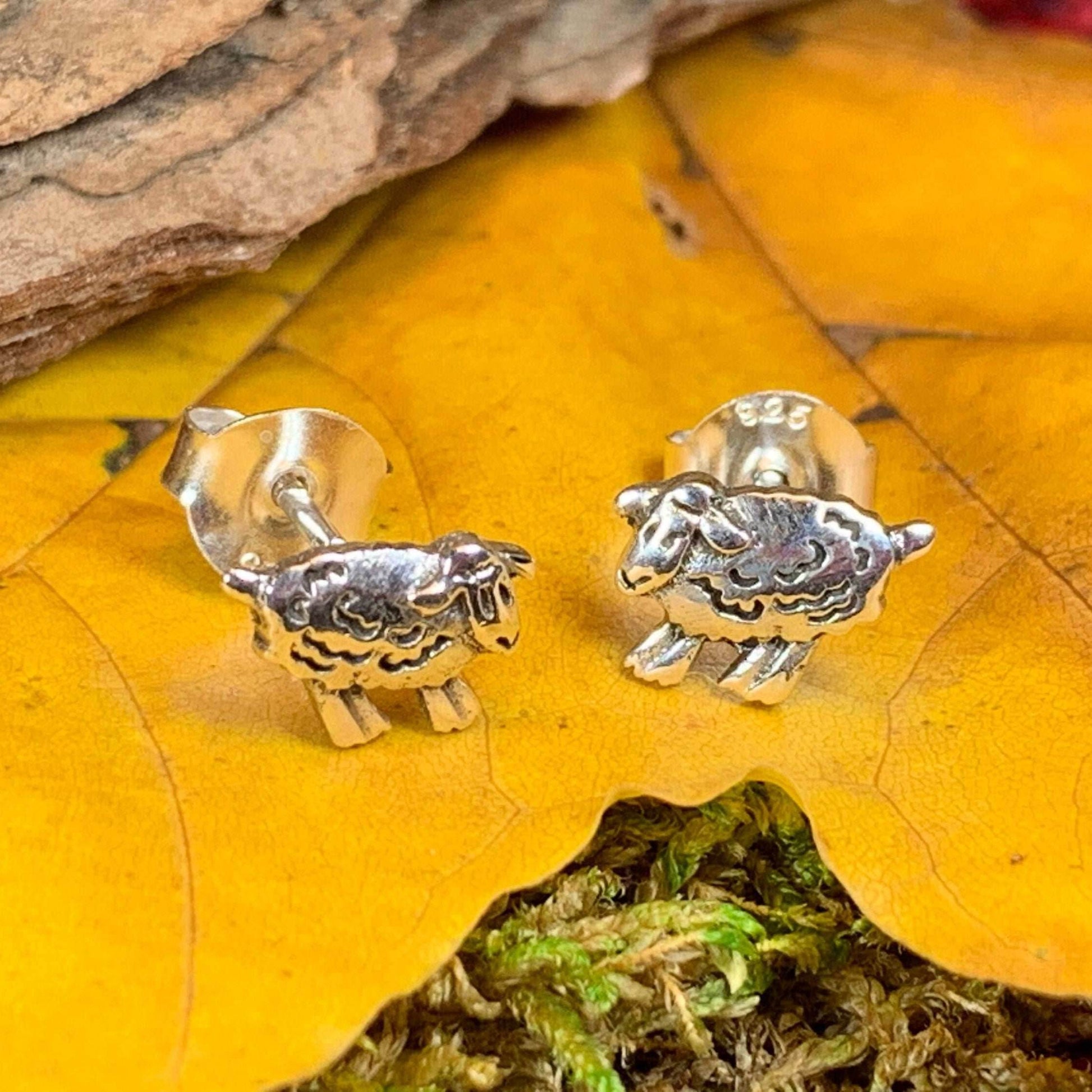 Irish Sheep Post Earrings - 
