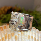 Olette Owl Ring - Larimar / 7