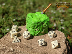 Gelatinous Cube 3D Printed Dice Jail | RPG Dice Vault | D20 Storage Box | Player Gift - Embrace the Curious Confinement! - Black / Yes- Include Random Dice Set