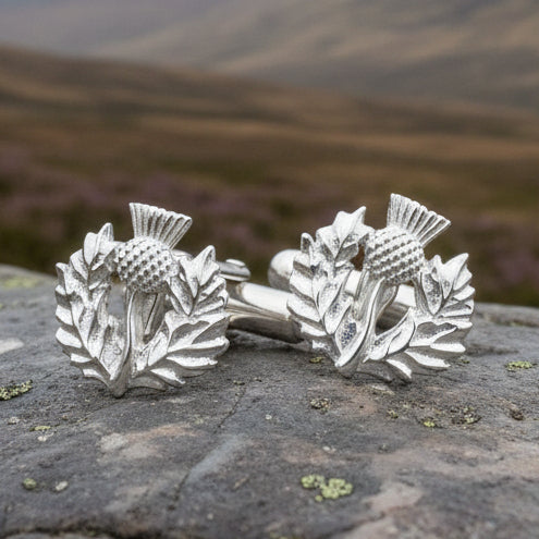 Alba Thistle Cuff Links