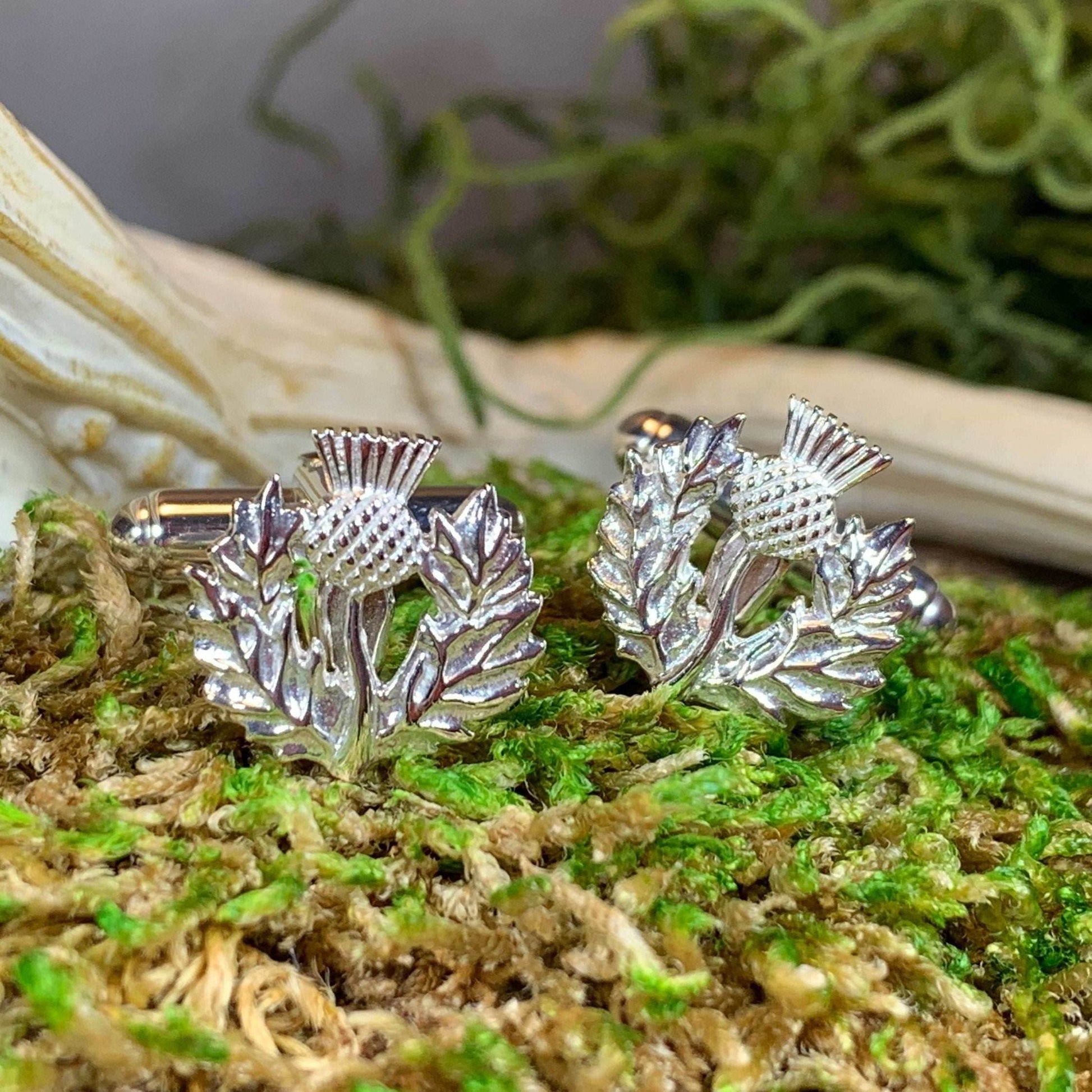 Alba Thistle Cuff Links - 