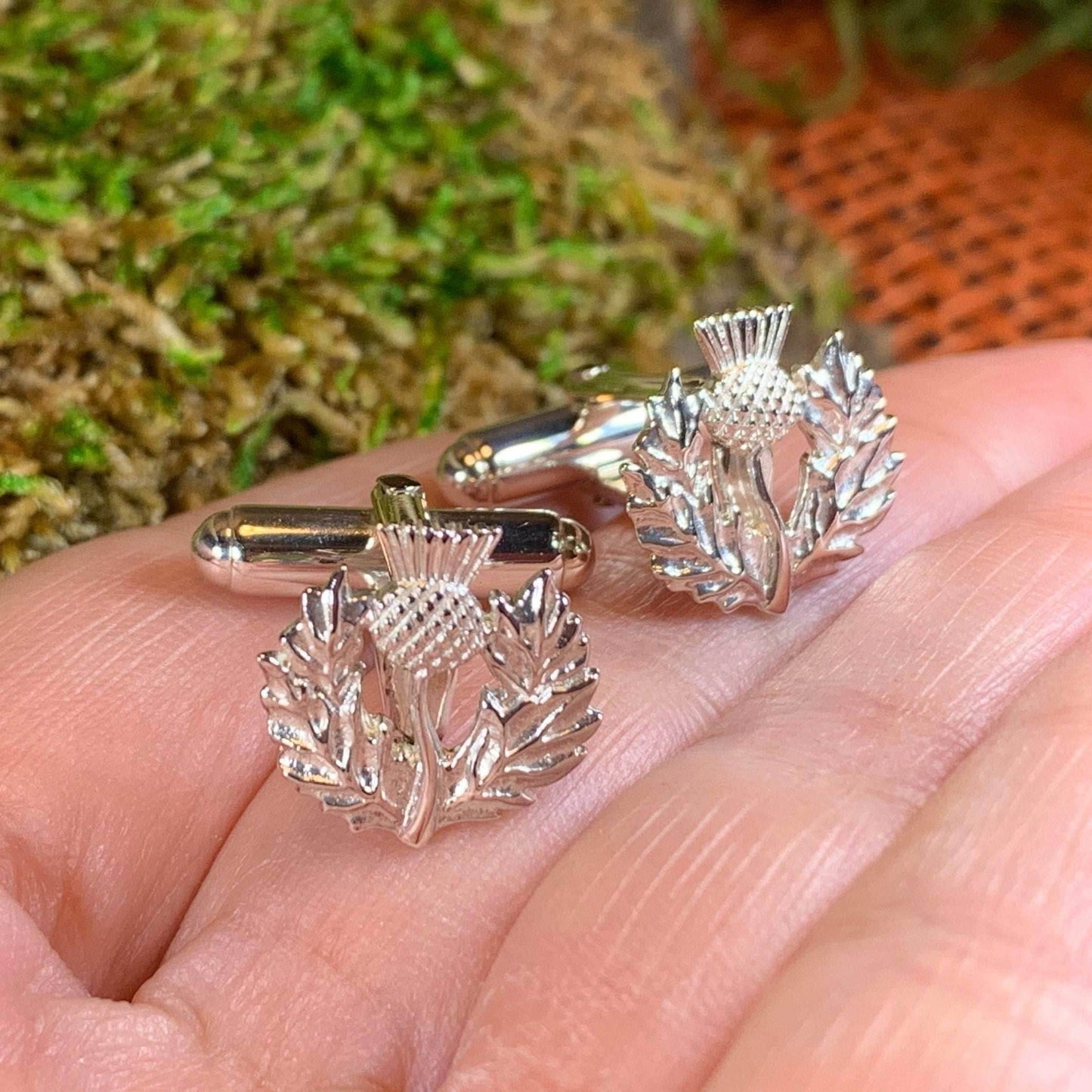 Alba Thistle Cuff Links - 