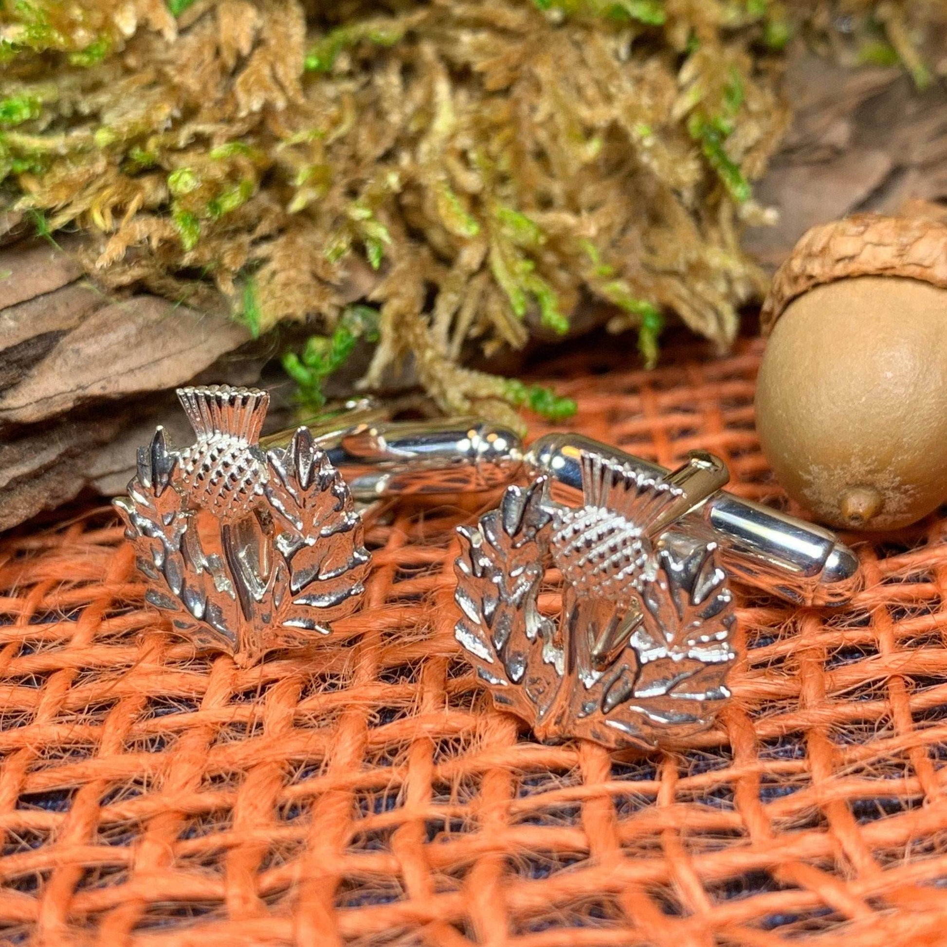 Alba Thistle Cuff Links - 