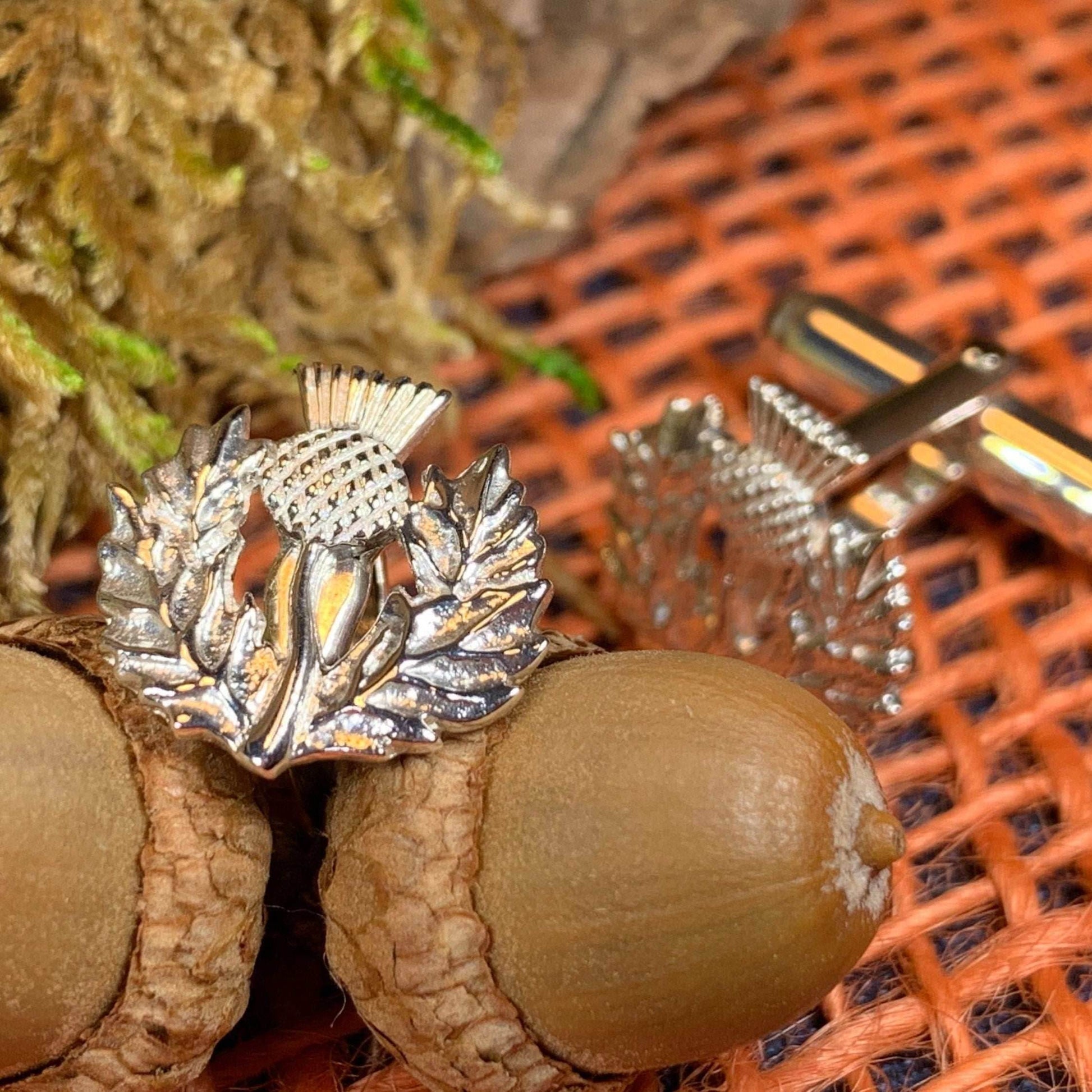 Alba Thistle Cuff Links - 