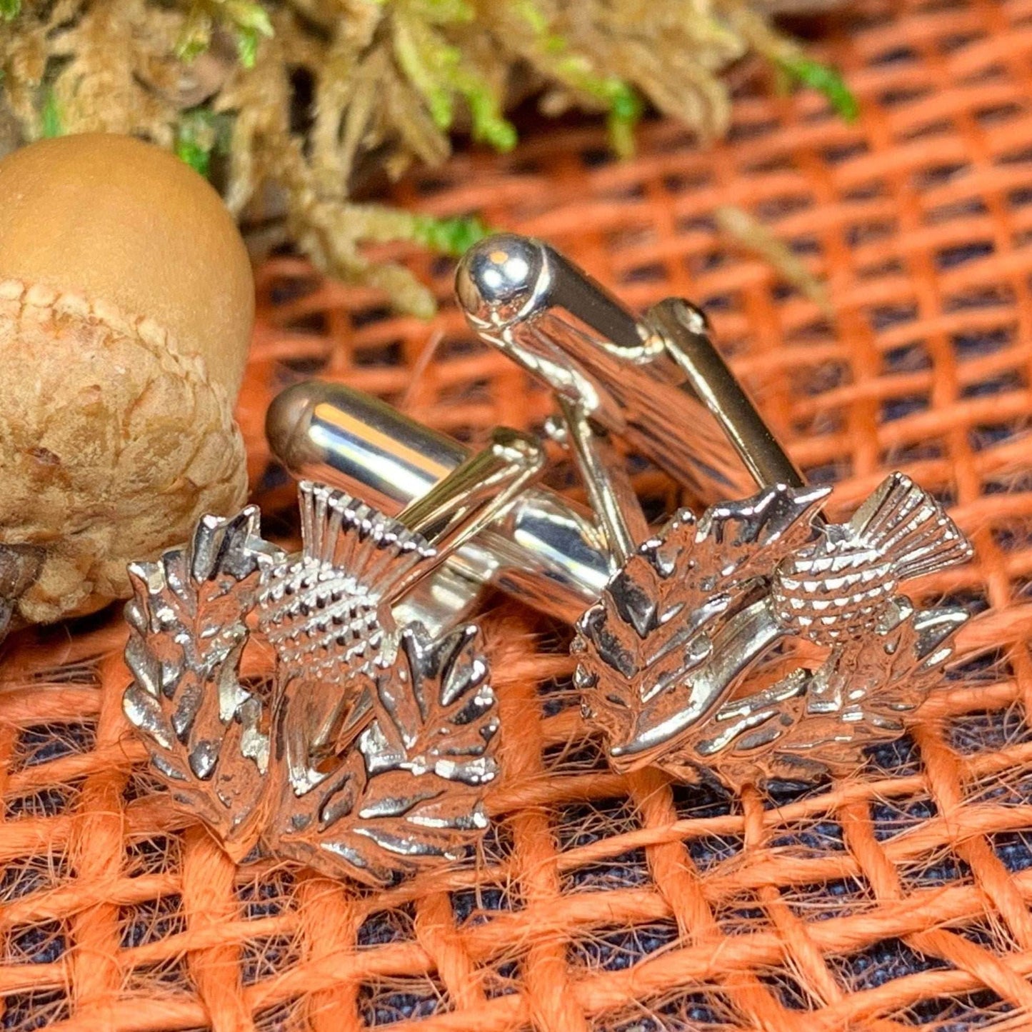 Alba Thistle Cuff Links - 