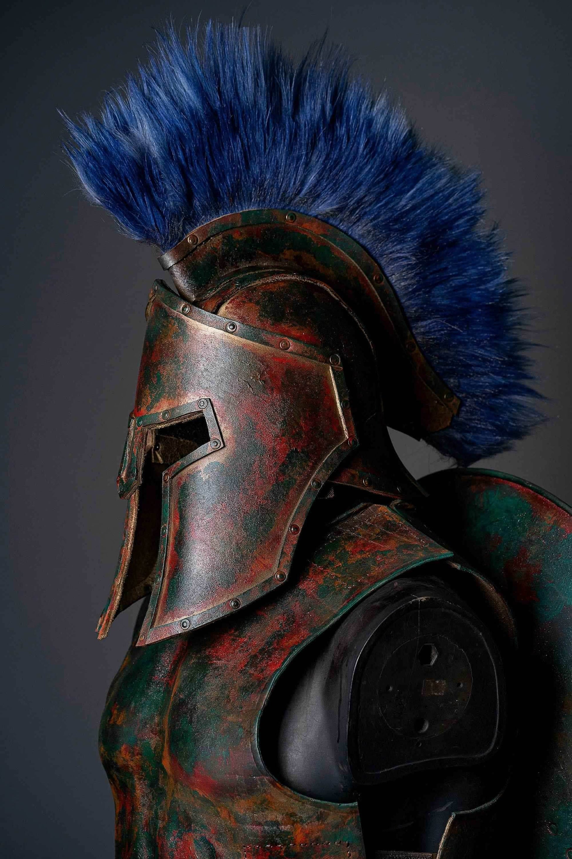 Spartan helmet (Gladiator) - S / Red hair