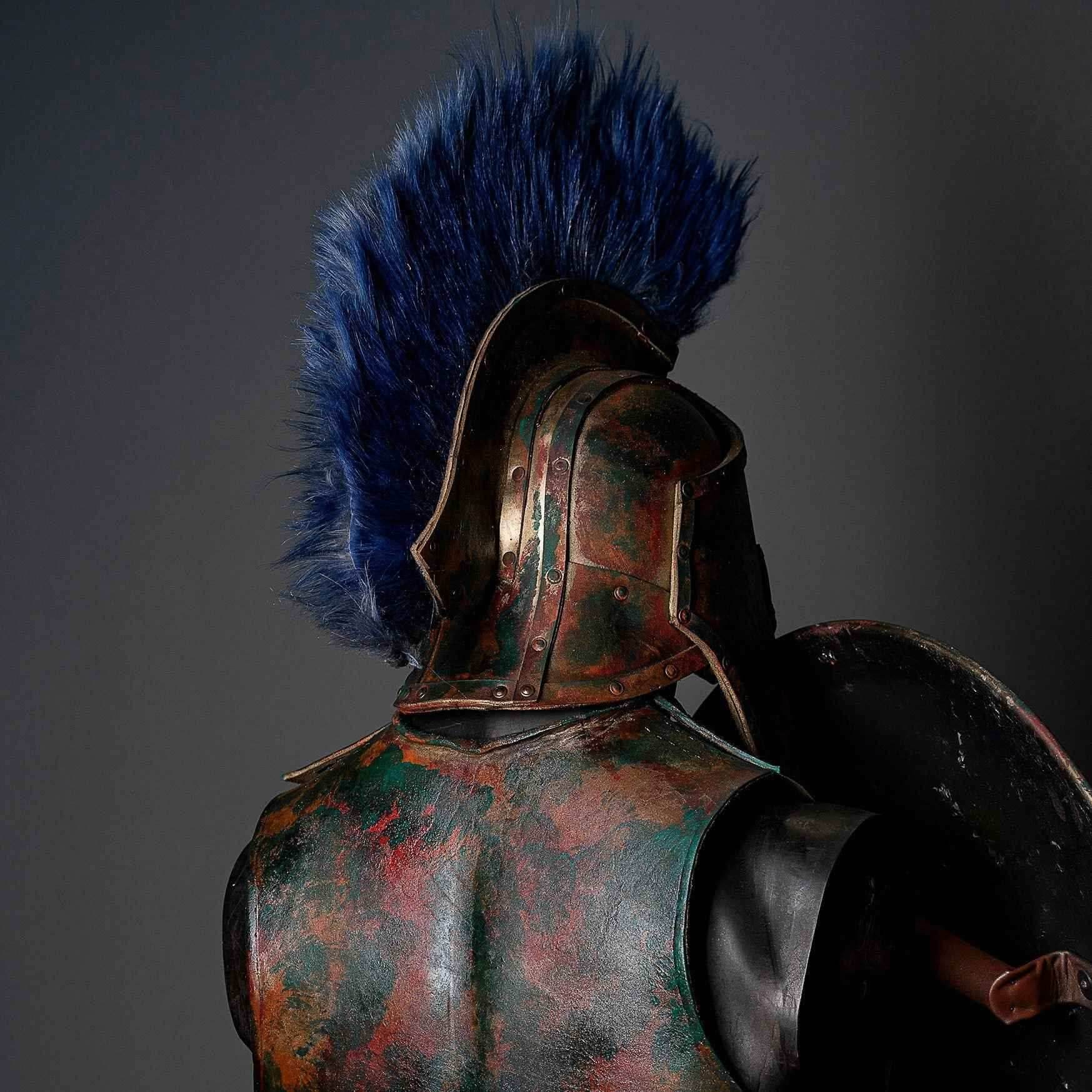Spartan helmet (Gladiator) - S / Red hair
