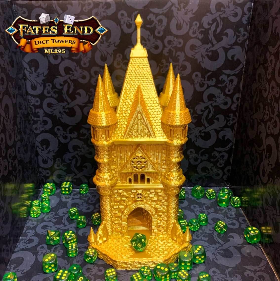 Fates End Cleric Dice Tower - Green Bronze / Without Tray