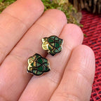 Celtic Knot Stud Earrings - Purple