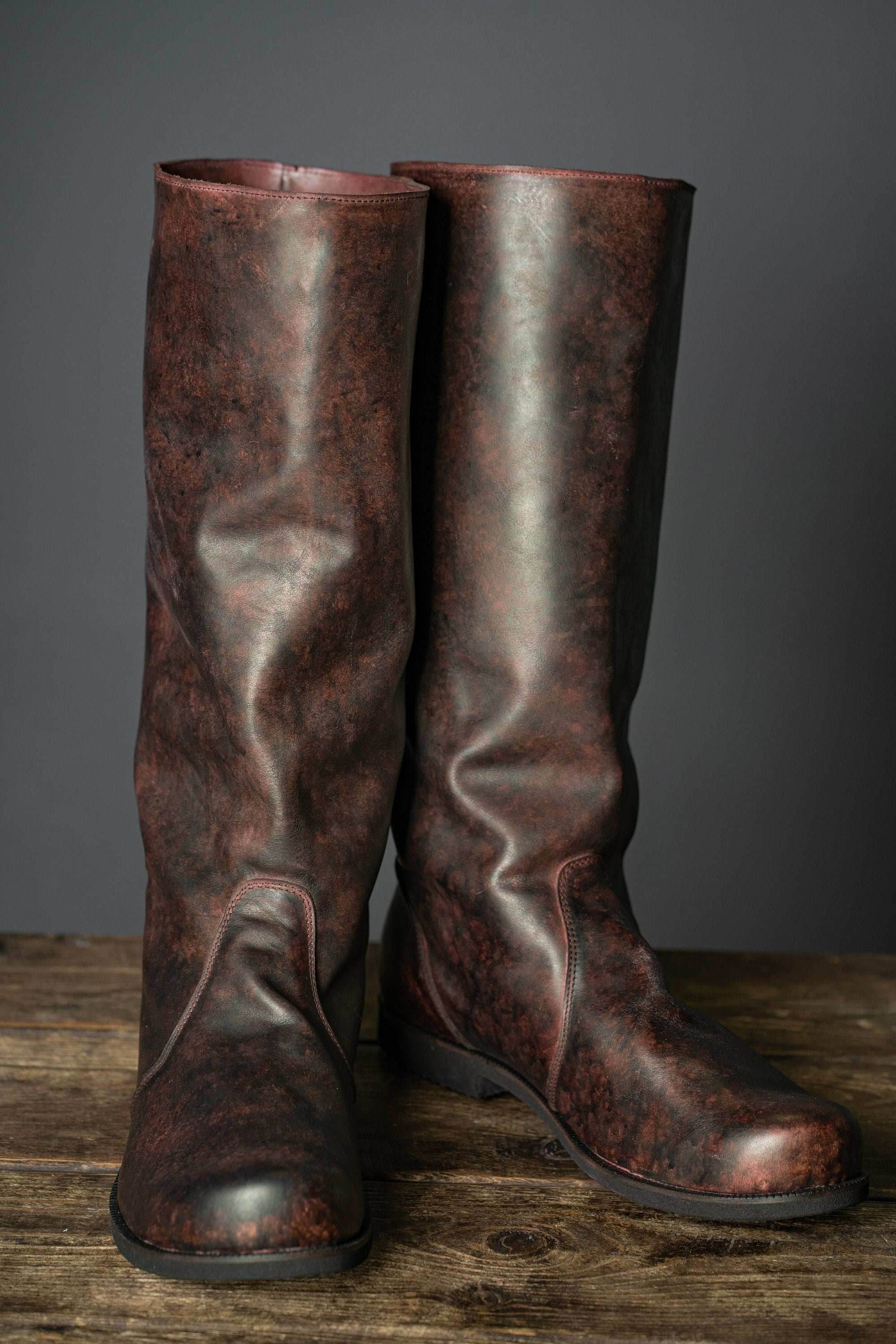 Ragnar leather boots (Vikings) - brown (lie photo) / 5