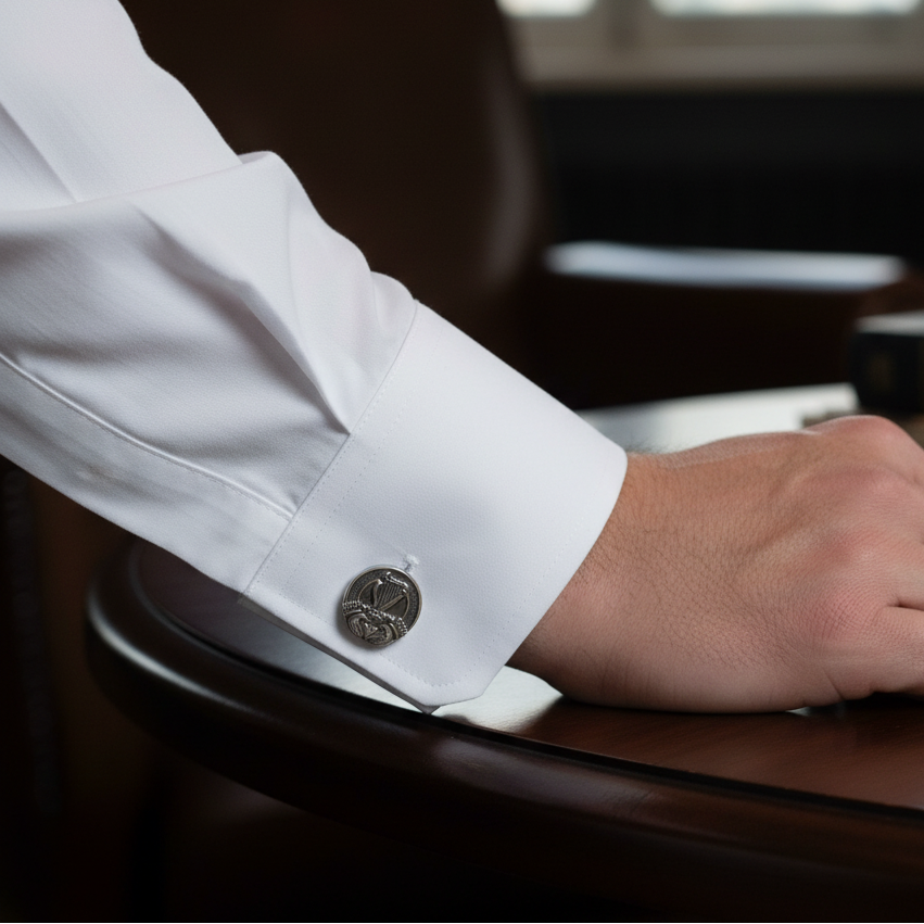 Irish Claddagh & Harp Cuff Links