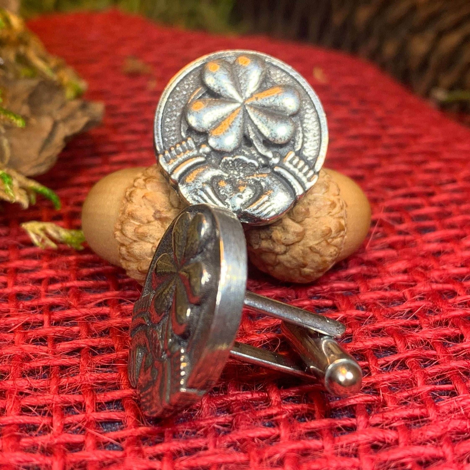 Irish Shamrock Cuff Links - 
