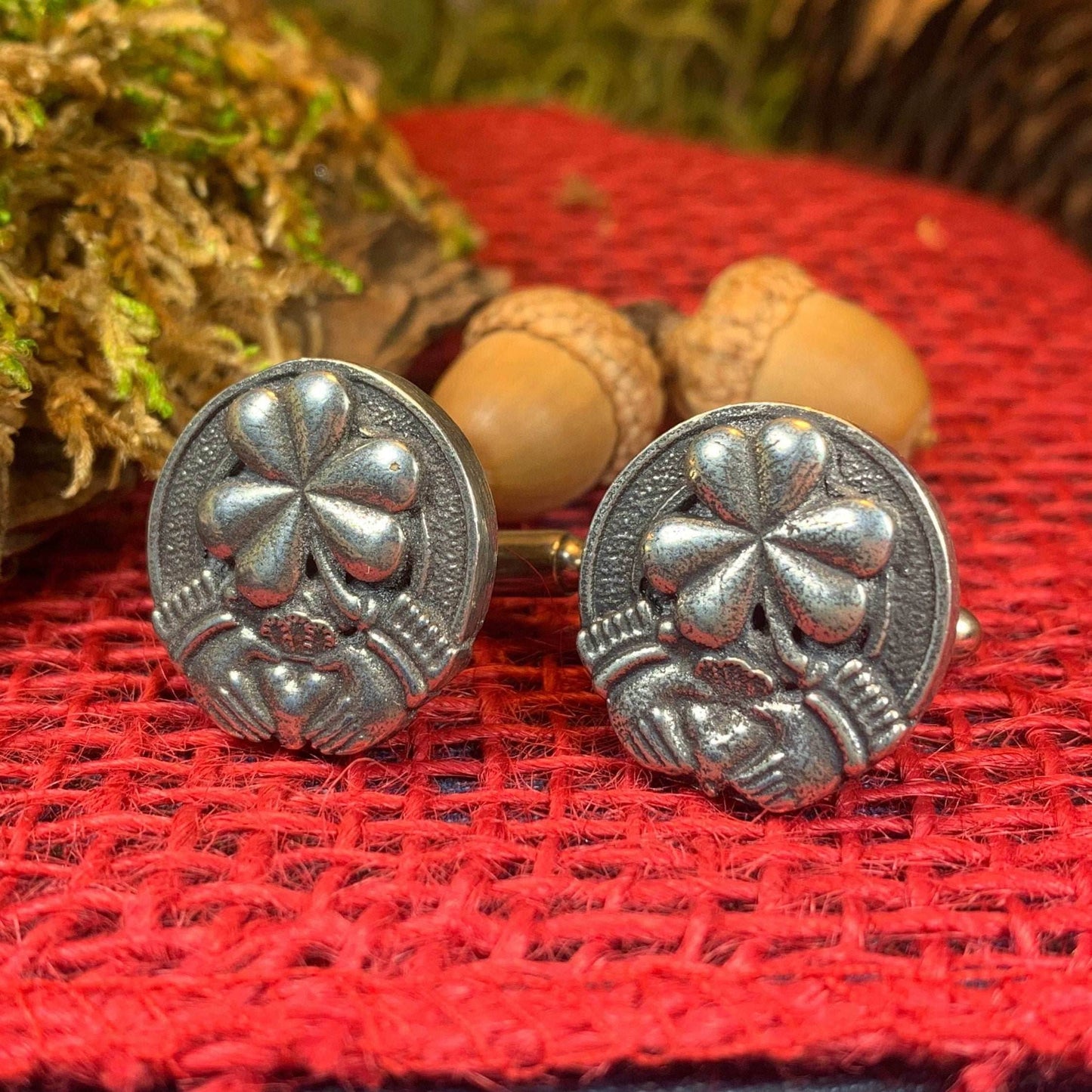Irish Shamrock Cuff Links - 