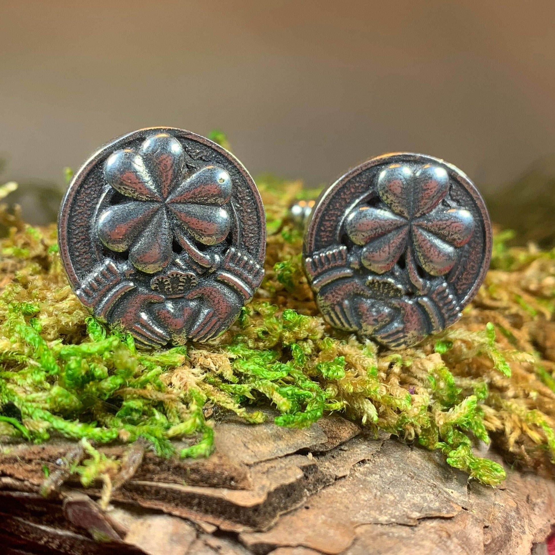 Irish Shamrock Cuff Links - 
