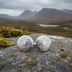 Round Celtic Cross Cuff Links