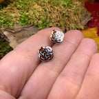 Dara Knot Stud Earrings - Red