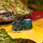 Dara Knot Stud Earrings - Red