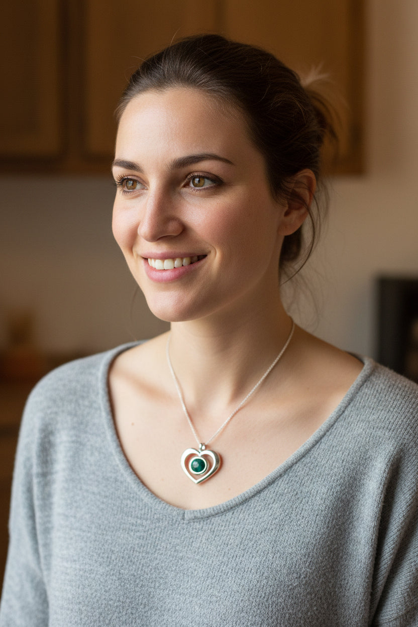 Heathergems Open Heart Necklace