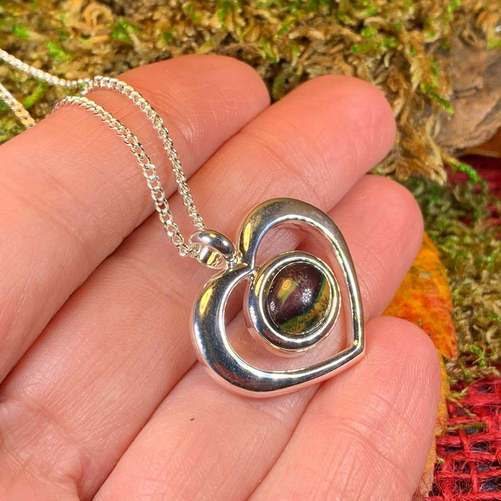 Heathergems Open Heart Necklace - Green
