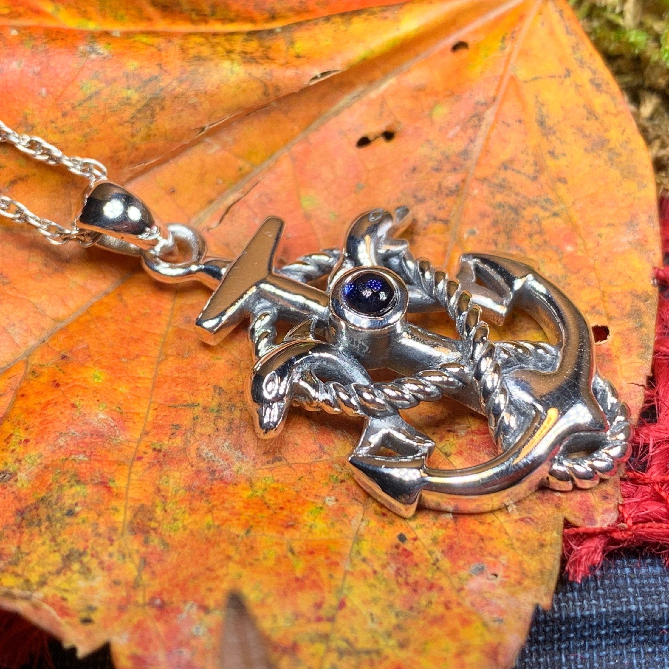 Dolphin Anchor Necklace