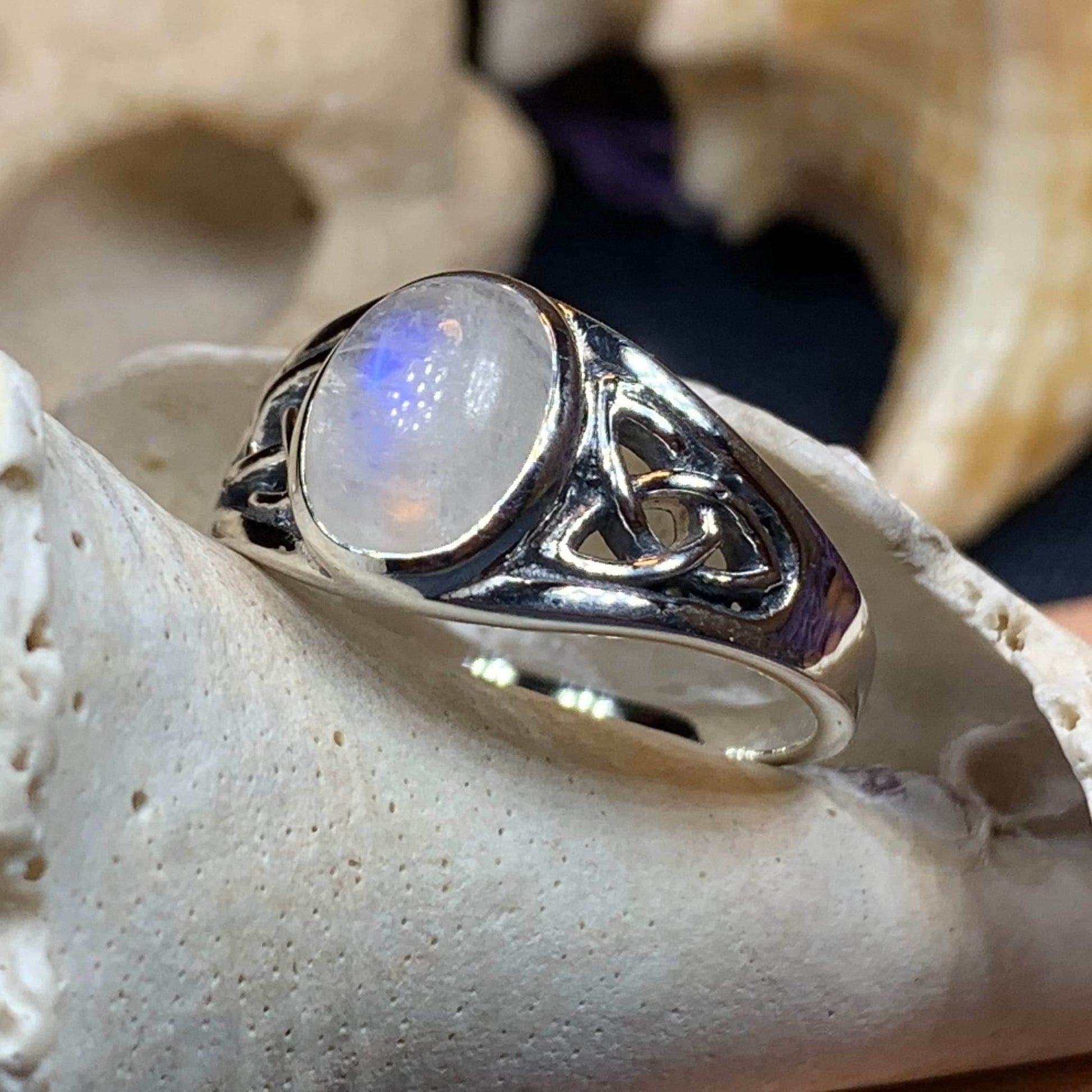 Daviana Moonstone Signet Ring - 5