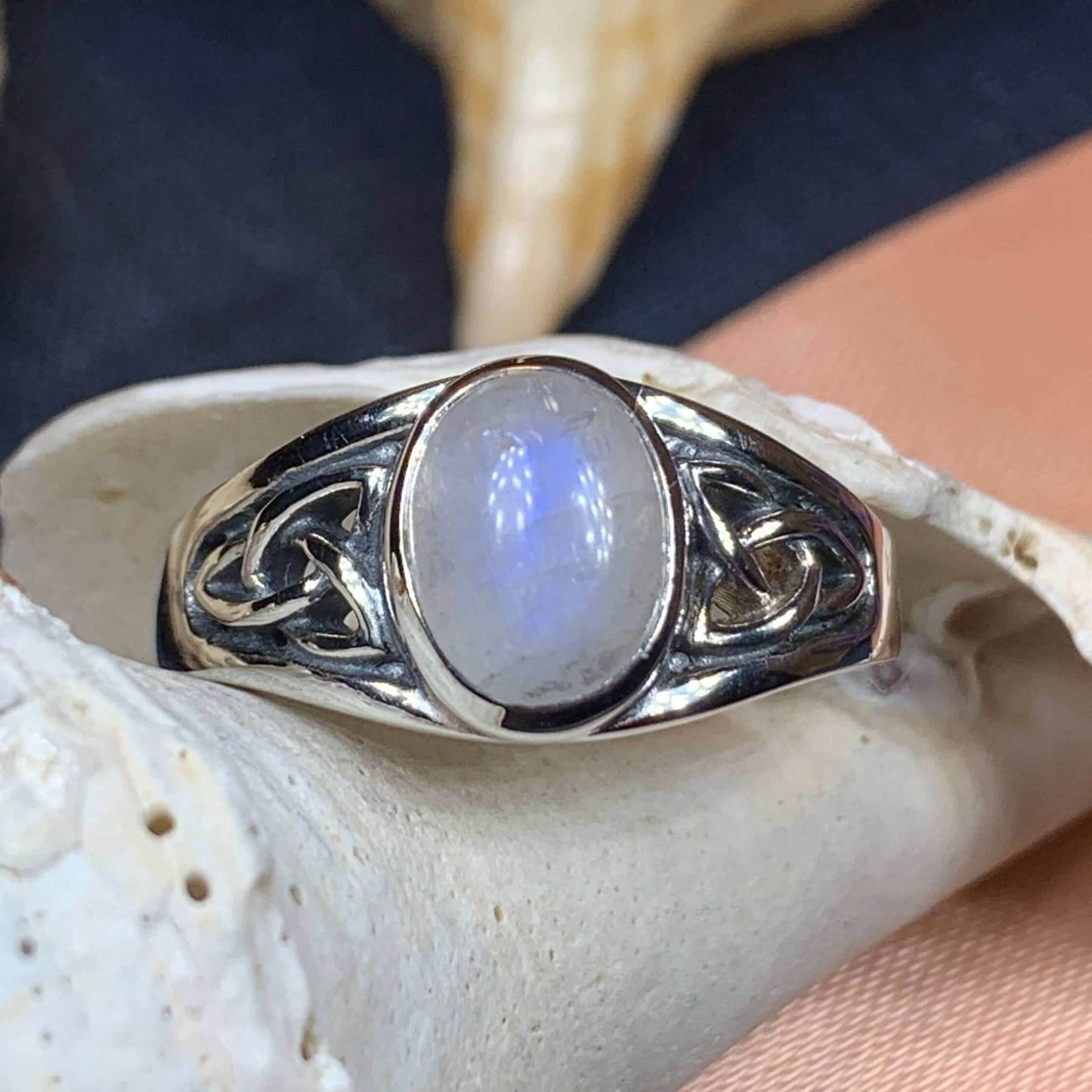 Daviana Moonstone Signet Ring - 5