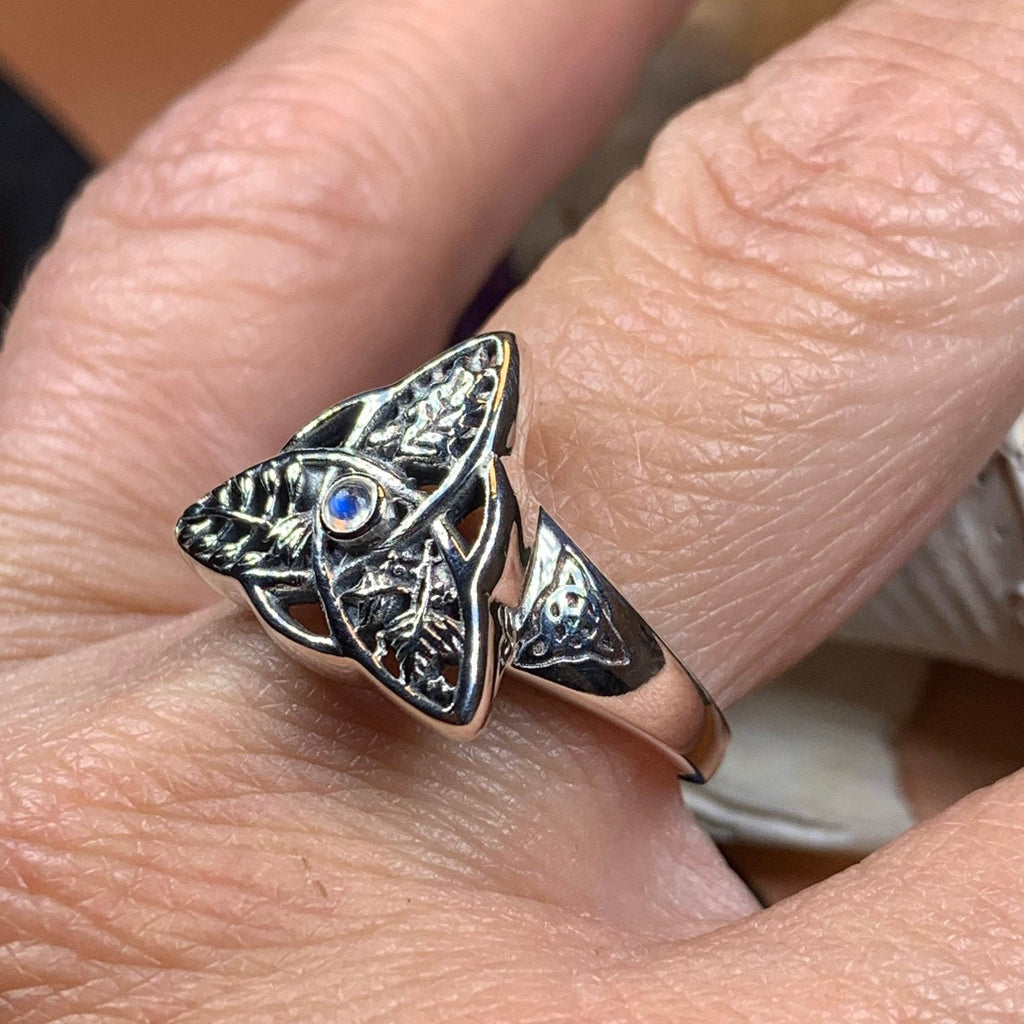Oak Ash Thorn Moonstone Ring - 5