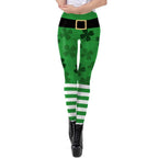 St Patricks Day Clover Print Leggings | Yoga Pants | Leprechaun Stretchy - Small