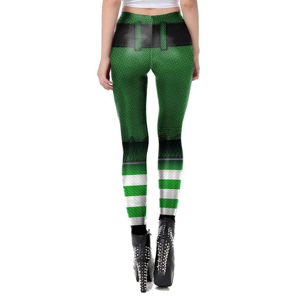 St Patricks Day Print Leggings | Yoga Pants | Leprechaun Stretchy - Small