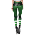 St Patricks Day Print Leggings | Yoga Pants | Leprechaun Stretchy - Small