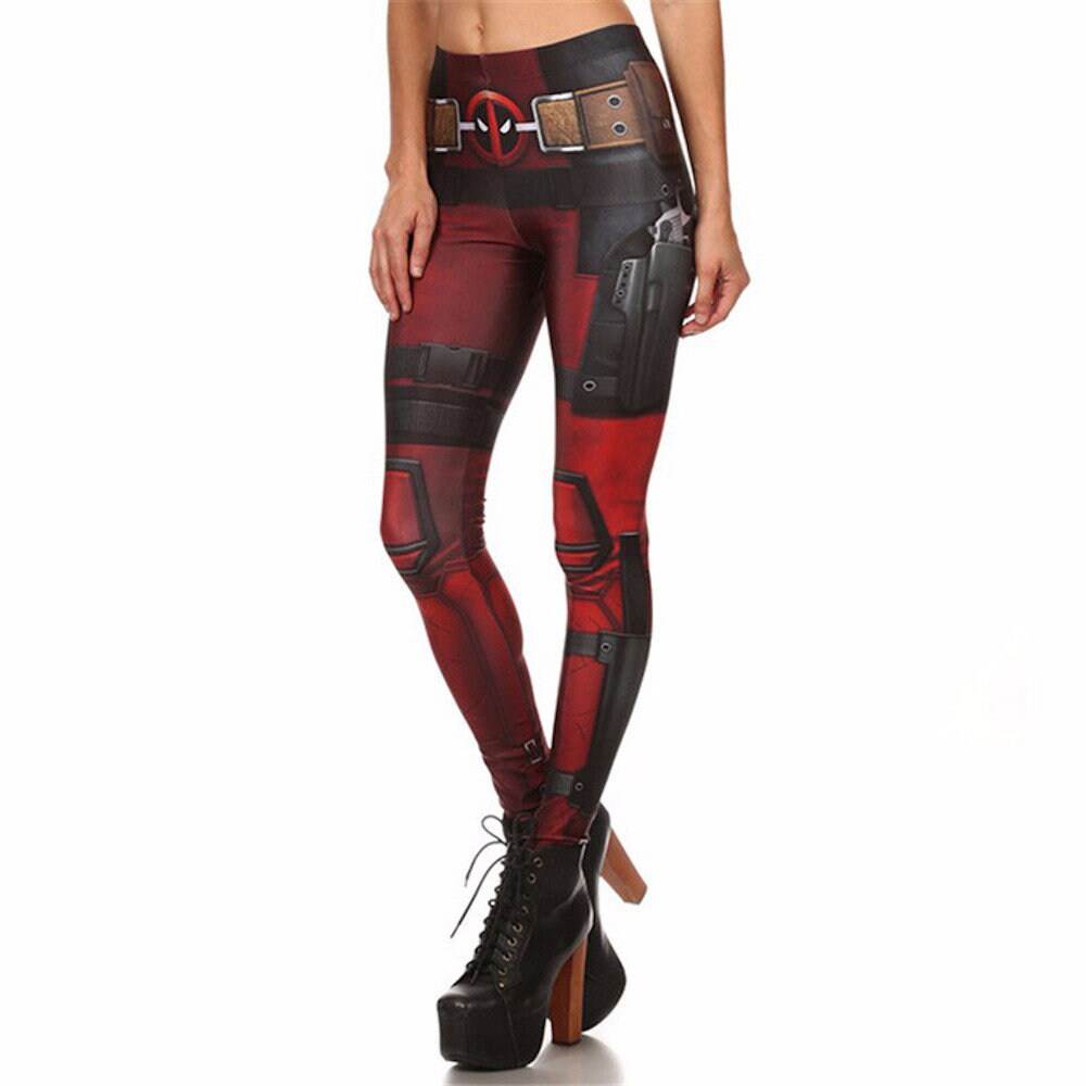 Death Pool Leggings | Yoga Pants | Cosplay Stretchy - Small
